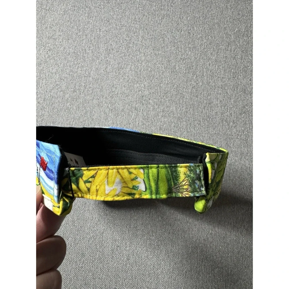 Valentino Dixon Women's Golf Adj. Performance Visor Sunflowers Scenic Landscape.